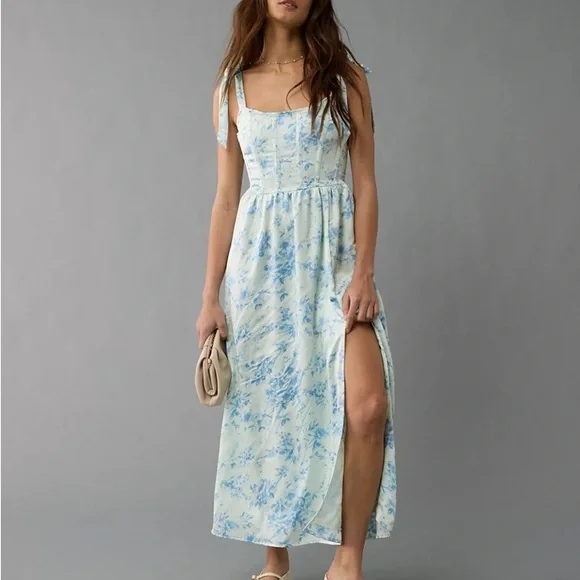 chinese dress ladies Women's Blue Oysters Smocked Maxi Dress - The Nantucket Light Blue / Xs main image 0